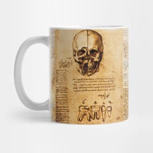 SKULL AND TEETH ,DENTAL PARCHMENT Leonardo Da Vinci Mug